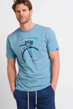 Brakeburn Abstract Bike Tee Blue Best Sale