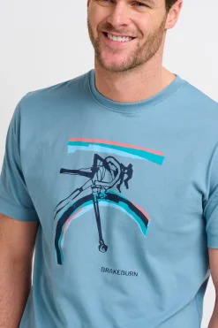 Brakeburn Abstract Bike Tee Blue Best Sale