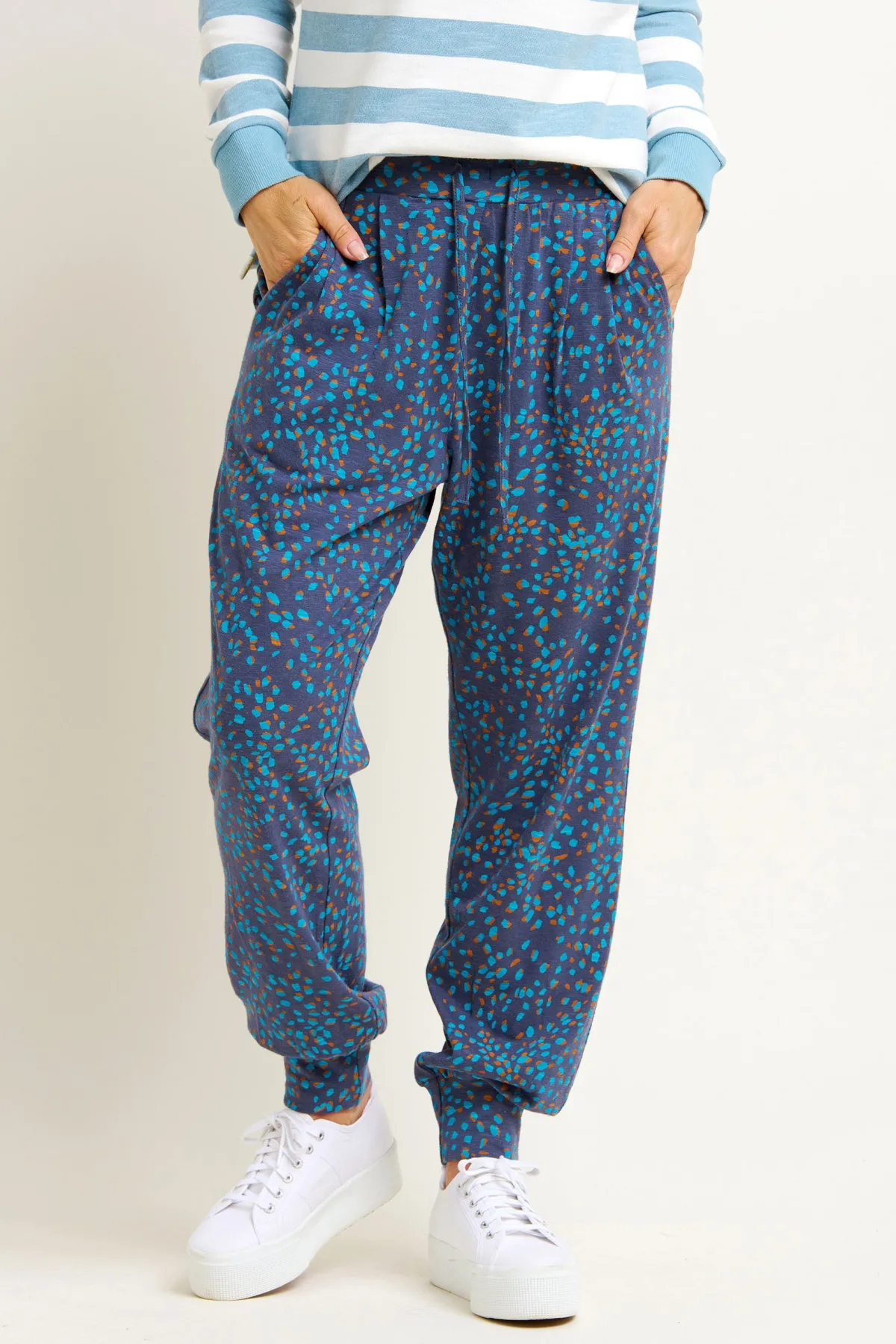 Brakeburn Abstract Spot Lounge Pants Blue Clearance