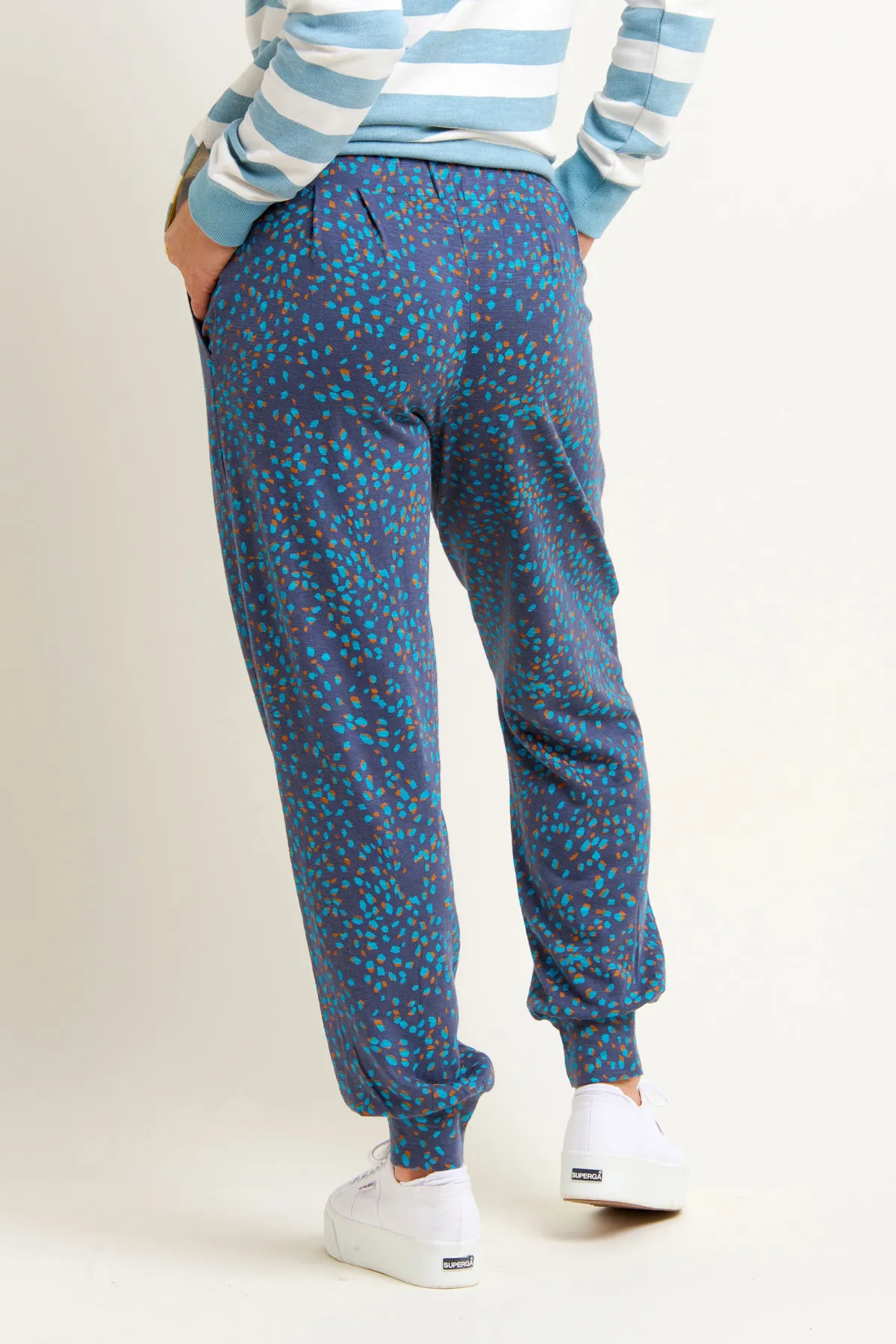 Brakeburn Abstract Spot Lounge Pants Blue Clearance