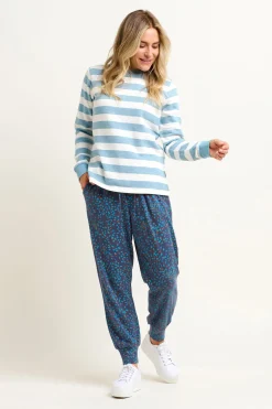 Brakeburn Abstract Spot Lounge Pants Blue Clearance