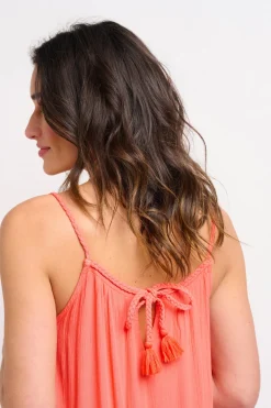 Brakeburn Amara Maxi Dress Coral Fashion