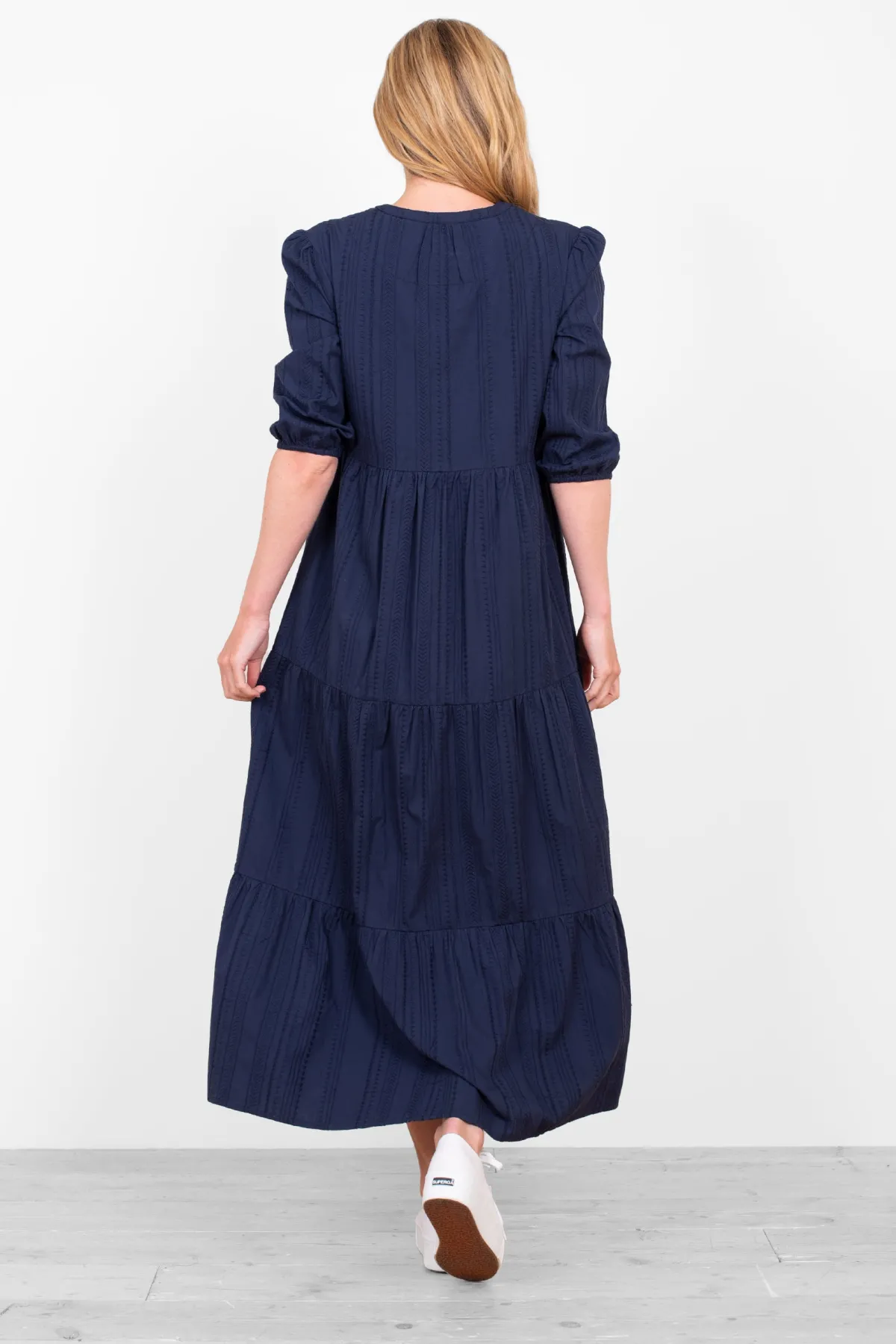 Brakeburn Artis Embroidered Dress Navy Store