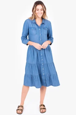 Brakeburn Aubree Shirt Dress Blue Store