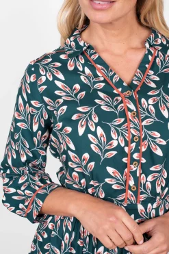 Brakeburn Autumn Breeze Shirt Dress Green Flash Sale