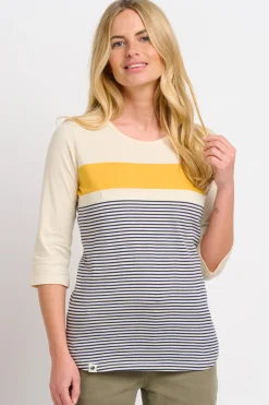 Brakeburn Beach Stripe Tee Cream Sale