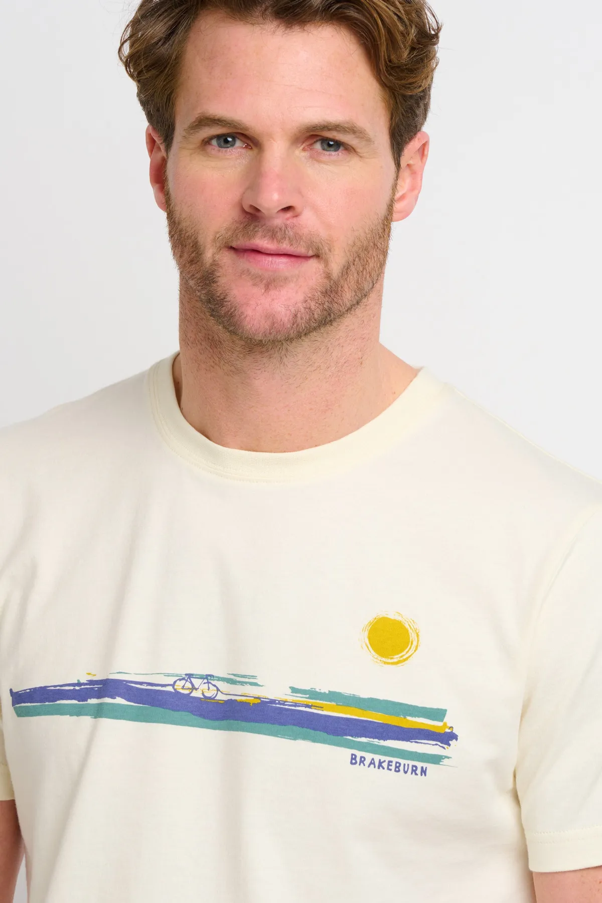 Brakeburn Bike Landscape Tee Cream New