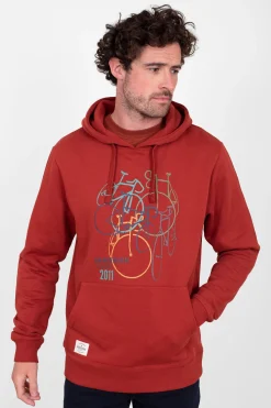 Brakeburn Bikes Hoodie Burgundy Cheap