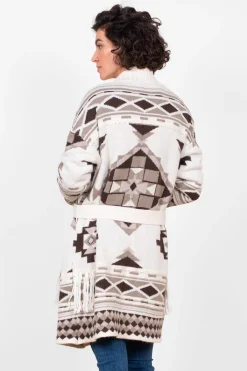 Brakeburn Blanket Belted Knitted Cardigan Cream Flash Sale