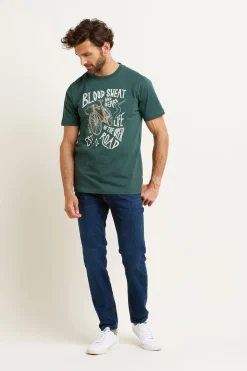 Brakeburn Blood Sweat And Gears Tee Green Flash Sale