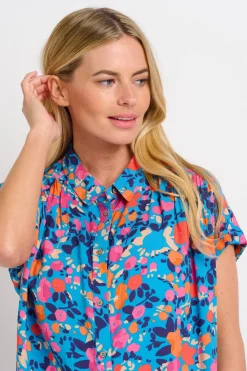 Brakeburn Bloom Floral Shirt Blue Flash Sale