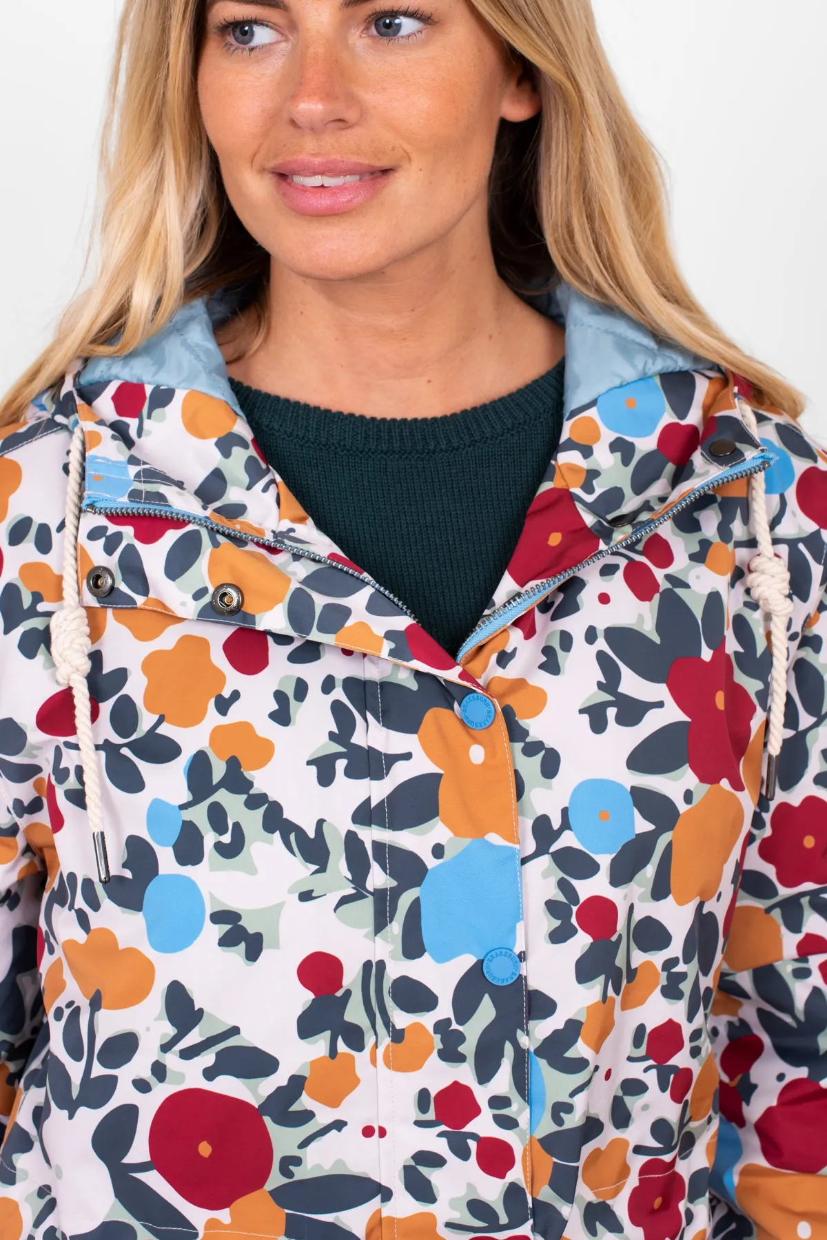 Brakeburn Bloom Waterproof Jacket Blue Shop