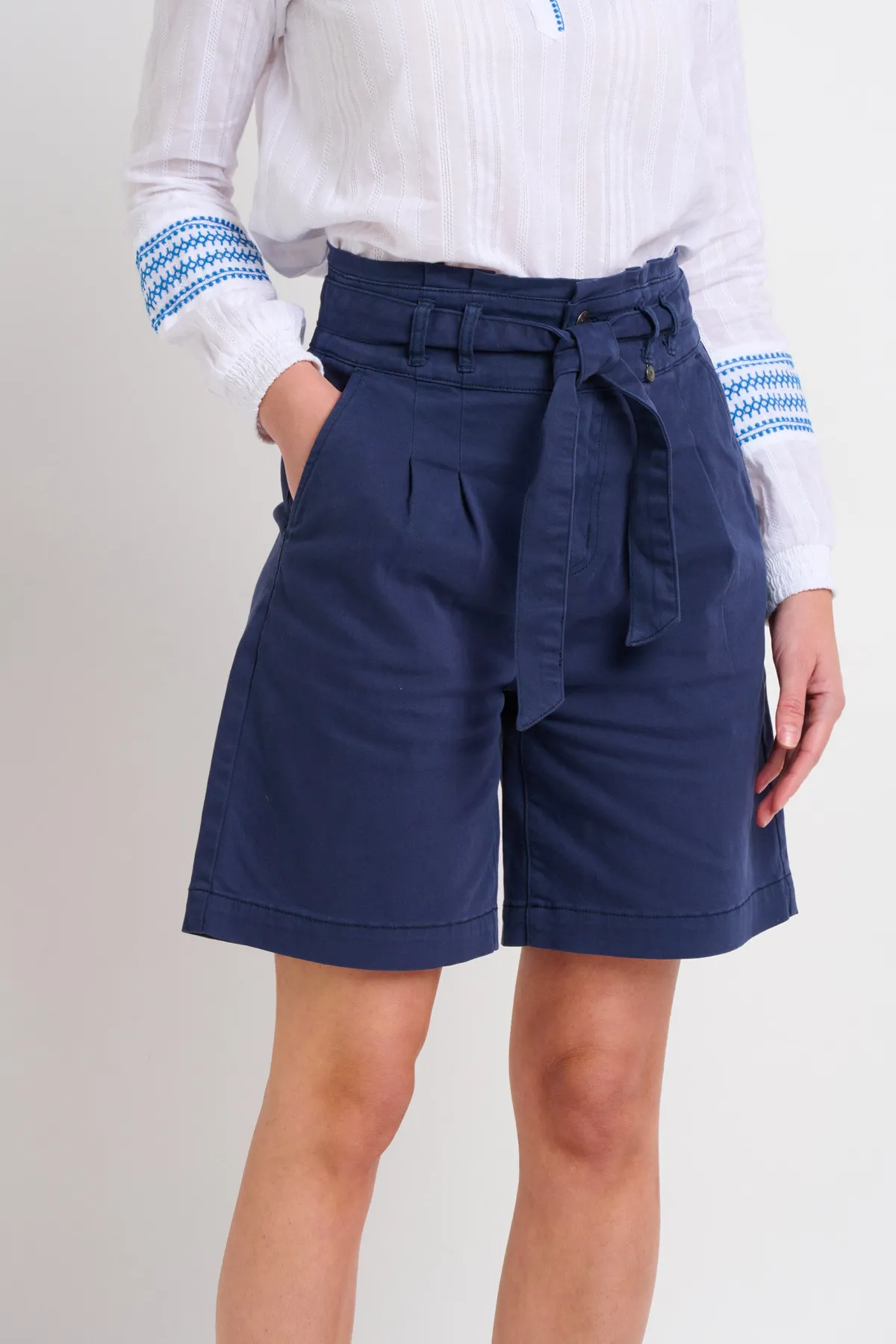 Brakeburn Blue Paperbag Shorts Navy Discount