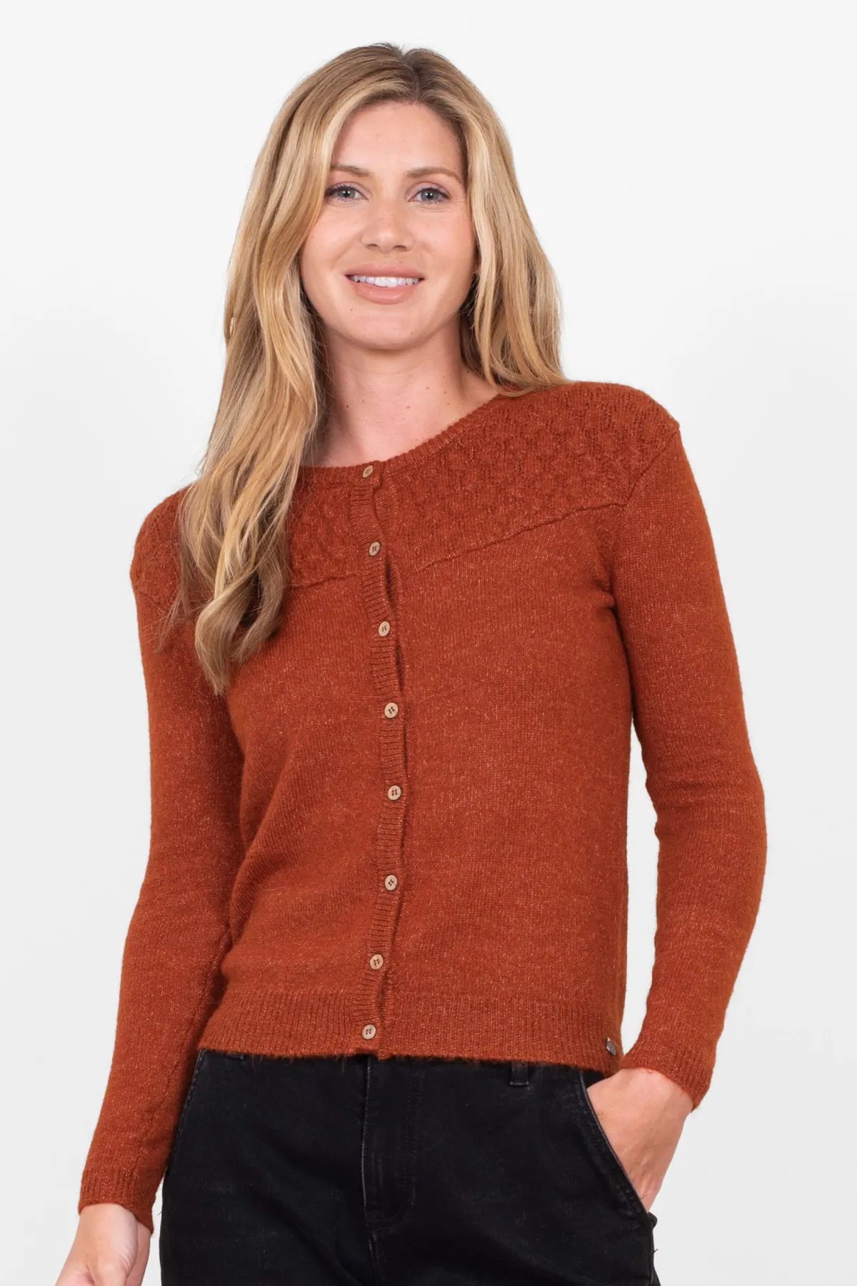 Brakeburn Bobble Cardigan Burgundy Cheap