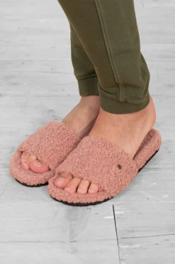 Brakeburn Borg Slider Borg Slippers Pink Fashion
