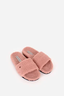 Brakeburn Borg Slider Borg Slippers Pink Fashion