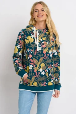 Brakeburn Botanical Jungle Elise Hoodie Green Flash Sale