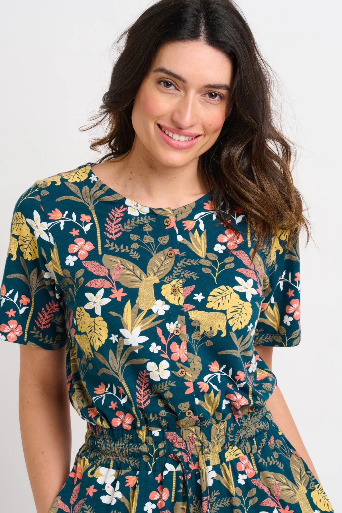 Brakeburn Botanical Jungle Jumpsuit Green Store