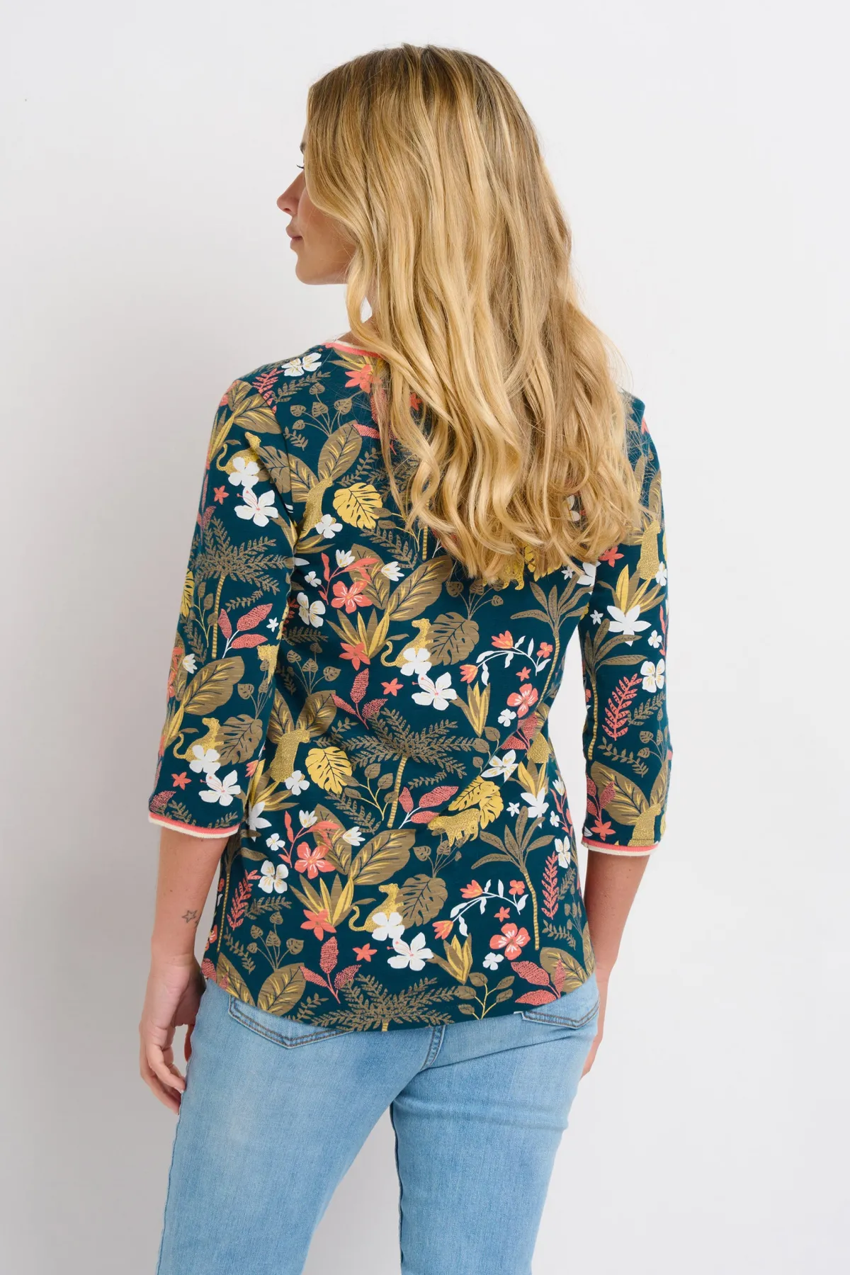 Brakeburn Botanical Jungle Three Quarter Tee Green Store