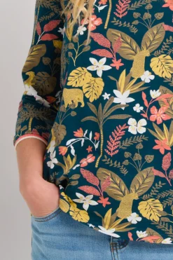 Brakeburn Botanical Jungle Three Quarter Tee Green Store