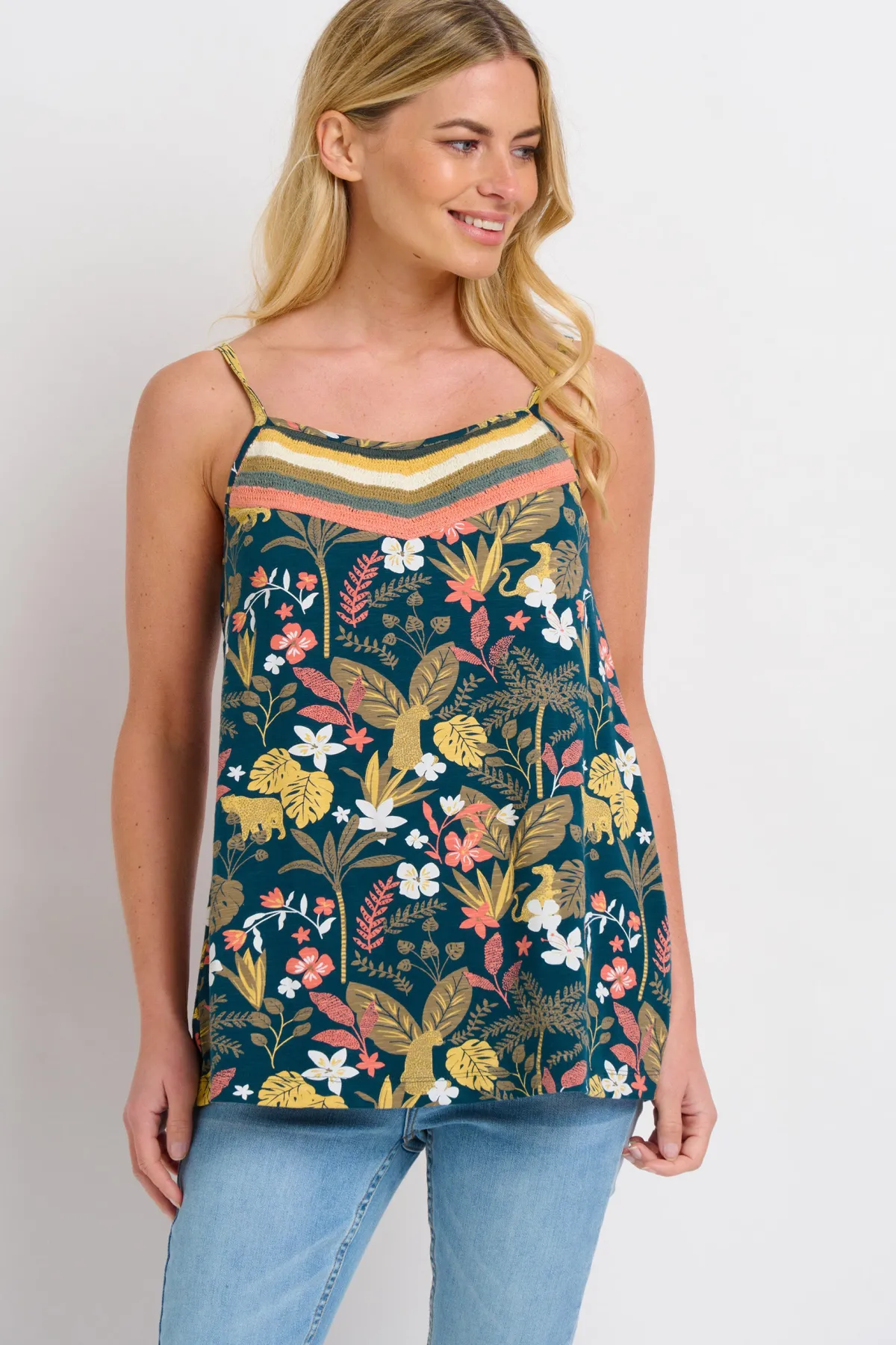 Brakeburn Botanical Jungle Vest Green Store