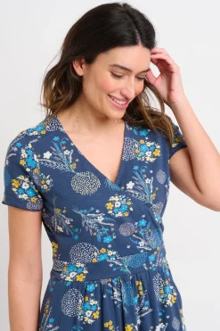 Brakeburn Bursting Blooms Wrap Dress Blue Best