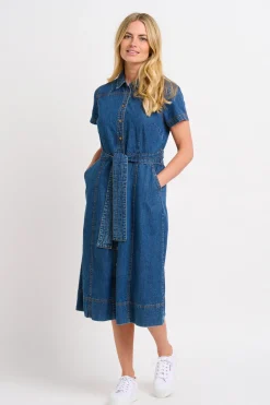 Brakeburn Caris Shirt Dress Blue Best