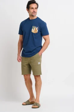 Brakeburn Carpenter Shorts Khaki Sale