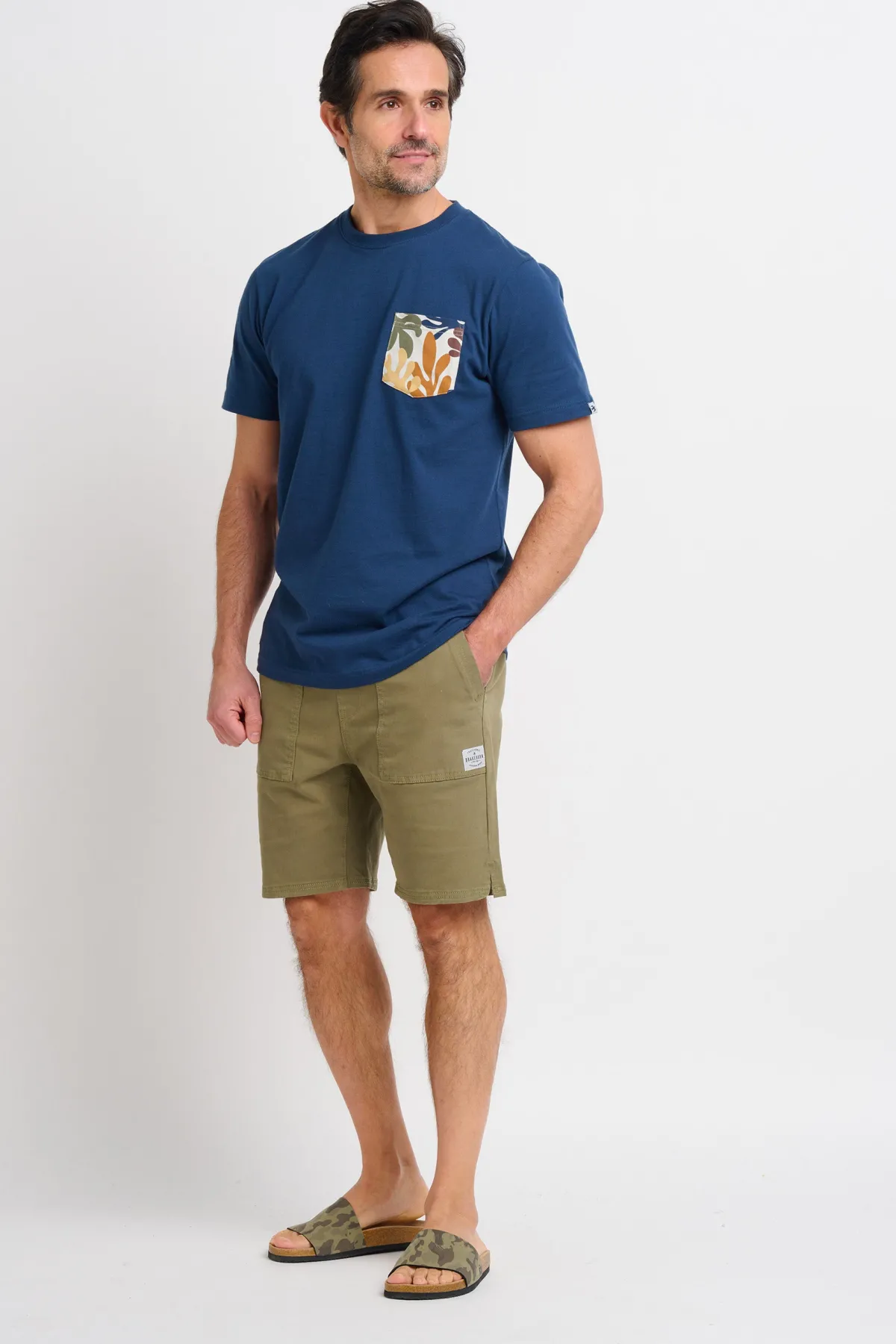 Brakeburn Carpenter Shorts Khaki Sale