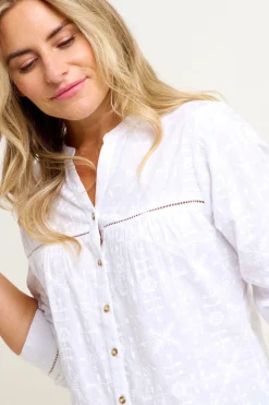 Brakeburn Cassia Embroidered Blouse White Flash Sale