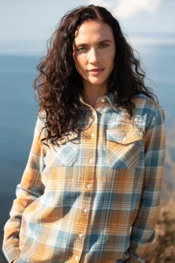 Brakeburn Checked Flannel Shirt Blue Store