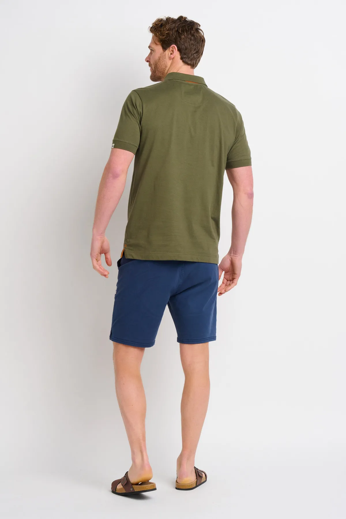 Brakeburn Chest Stripe Polo Shirt Green Clearance