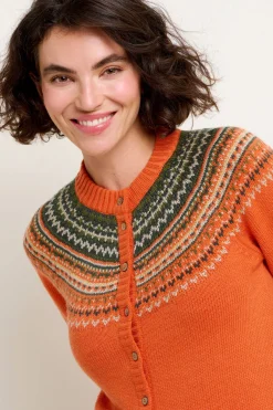 Brakeburn Classic Fairisle Cardigan Green Best
