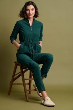 Brakeburn Cleo Cord Jumpsuit Green Sale