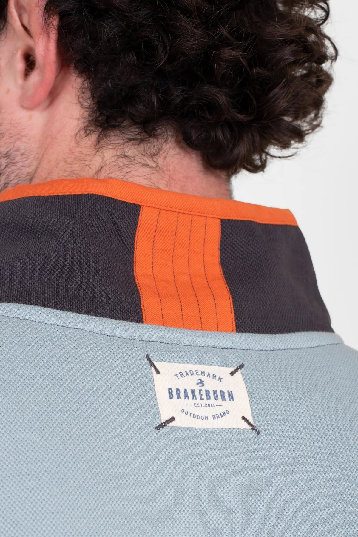 Brakeburn Colour Block 1/4 Zip Blue Best Sale