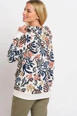 Brakeburn Coral Elise Hoodie Cream Fashion