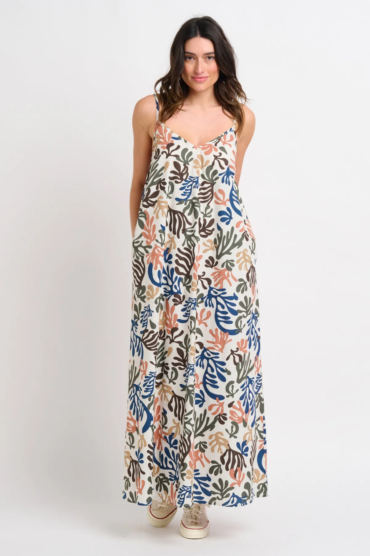 Brakeburn Coral Maxi Dress Blue Online