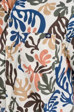 Brakeburn Coral Resort Shirt Blue Fashion