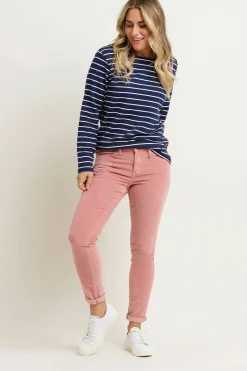 Brakeburn Cord 5 Pocket Trousers Pink Best Sale