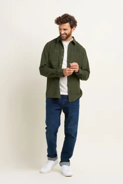 Brakeburn Corduroy Shirt Khaki Outlet