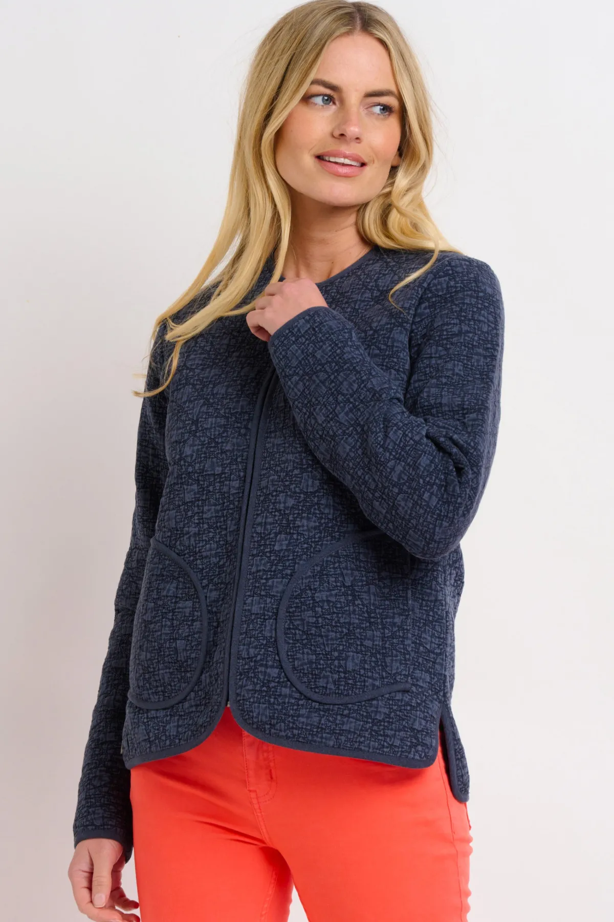 Brakeburn Cotton Quilted Liner Jacket Navy Sale