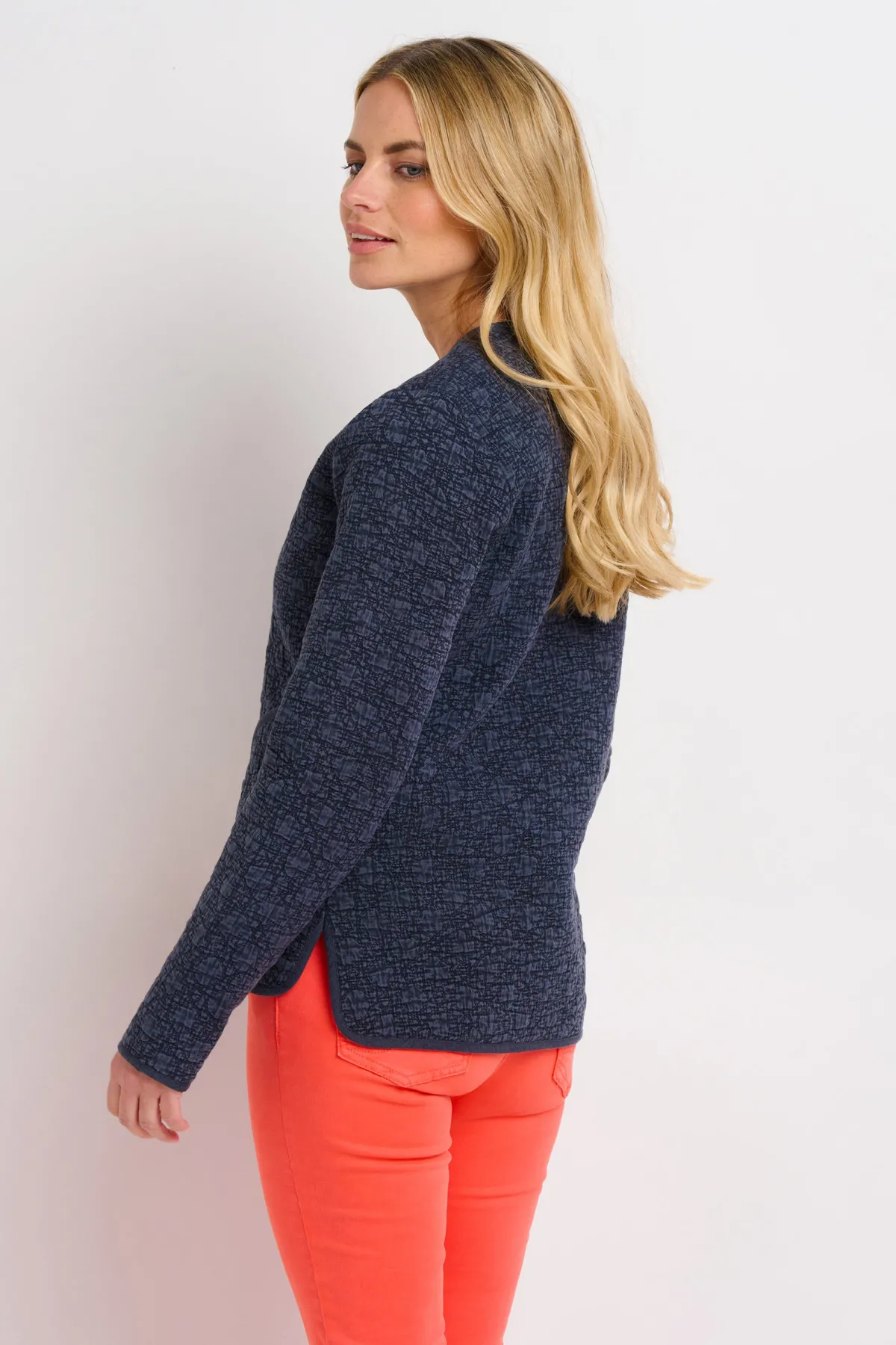 Brakeburn Cotton Quilted Liner Jacket Navy Sale