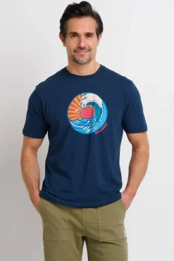 Brakeburn Crashing Waves Tee Multicoloured Discount