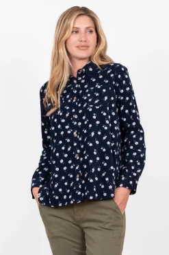 Brakeburn Daisy Cord Shirt Navy Discount