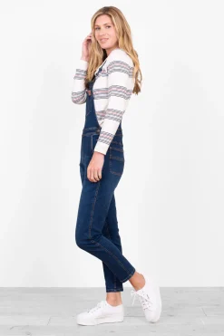 Brakeburn Denim Dungarees Navy Cheap