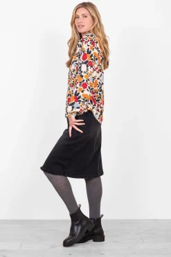 Brakeburn Denim Skirt Black Discount