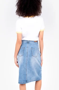 Brakeburn Denim Skirt Blue Cheap