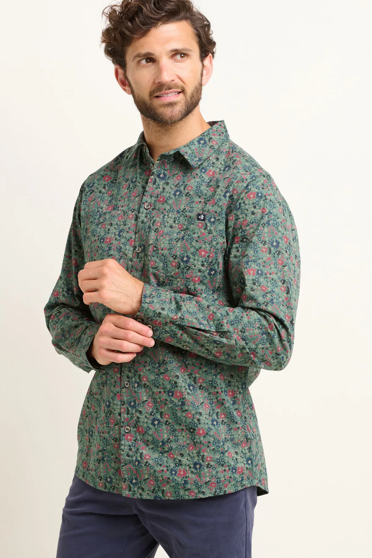 Brakeburn Ditsy Shirt Green Shop