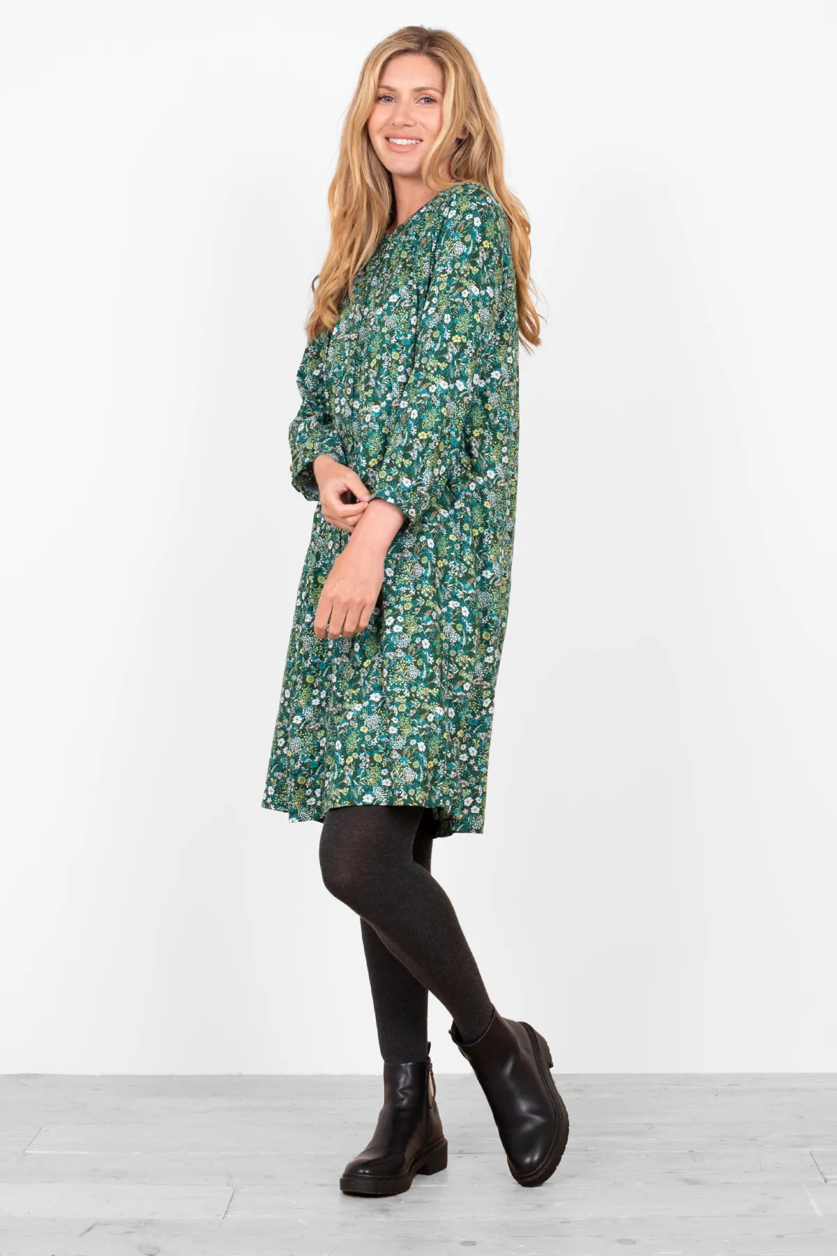 Brakeburn Ditsy Shirt Dress Green Best Sale