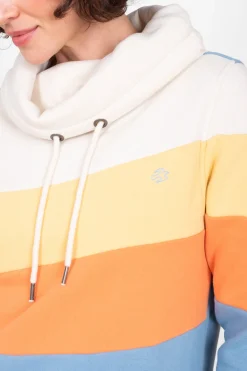 Brakeburn Drew Colourblock Sweatshirt Blue Sale